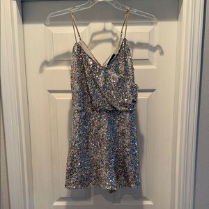 Lulu's Iridescent Sequin romper